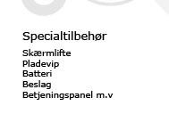 Specialtilbeh&oslash;r