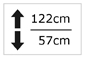 Height range 57-122cm
