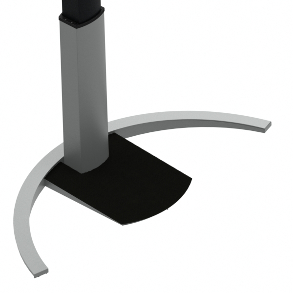 Hæve-/sænkebord | 120x60 cm | Bøg med sølv stel