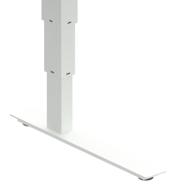 Hæve-/sænkebord | 180x180 cm | Valnød med hvidt stel