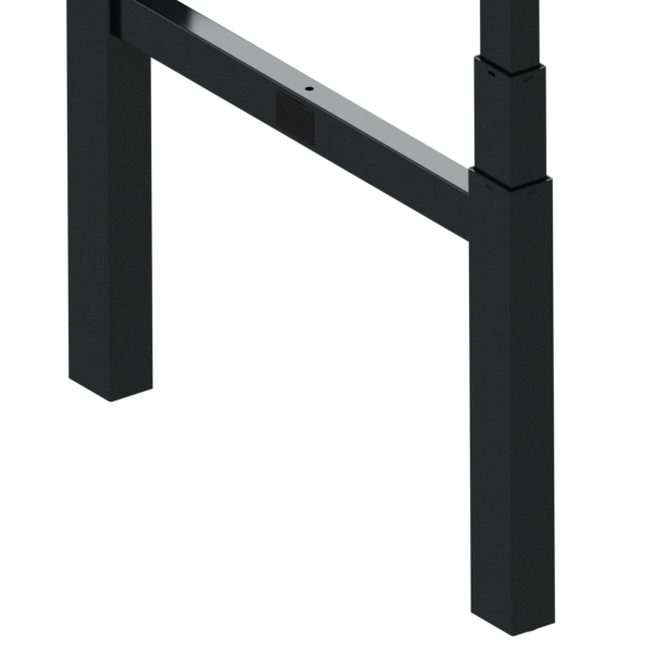 Hæve-/sænkebord | 120x80 cm | Hvid med sort stel