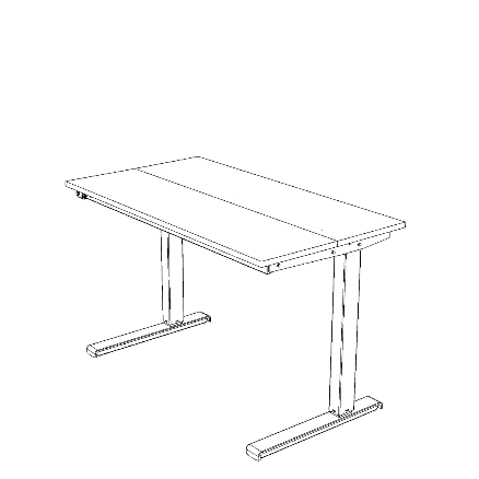 Hæve-/sænkebord | x cm |  med  stel