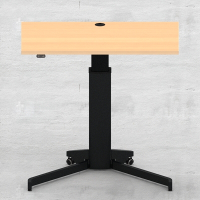 Hæve-/sænkebord | 100x60 cm | Bøg med sort stel