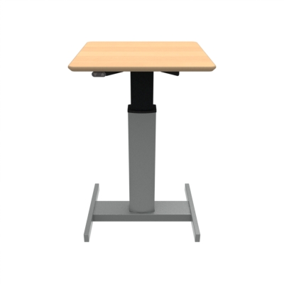 Hæve-/sænkebord | 60x60 cm | Bøg med sølv stel