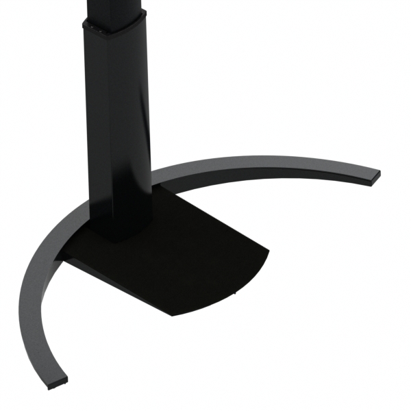 Hæve-/sænkebord | 138x92 cm | Hvid med sort stel