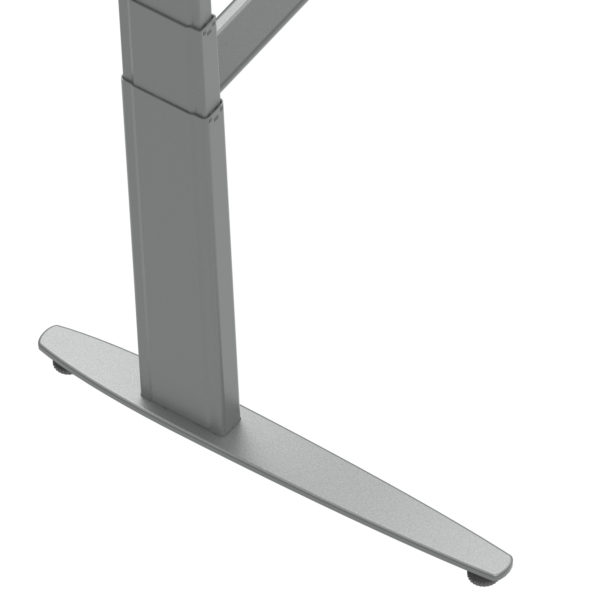 Hæve-/sænkebord | 180x80 cm | Hvid med sølv stel