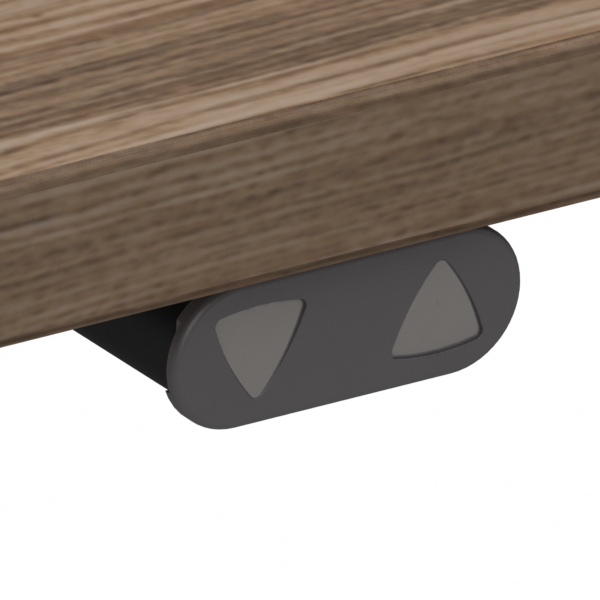 Hæve-/sænkebord | 100x60 cm | Valnød med sølv stel