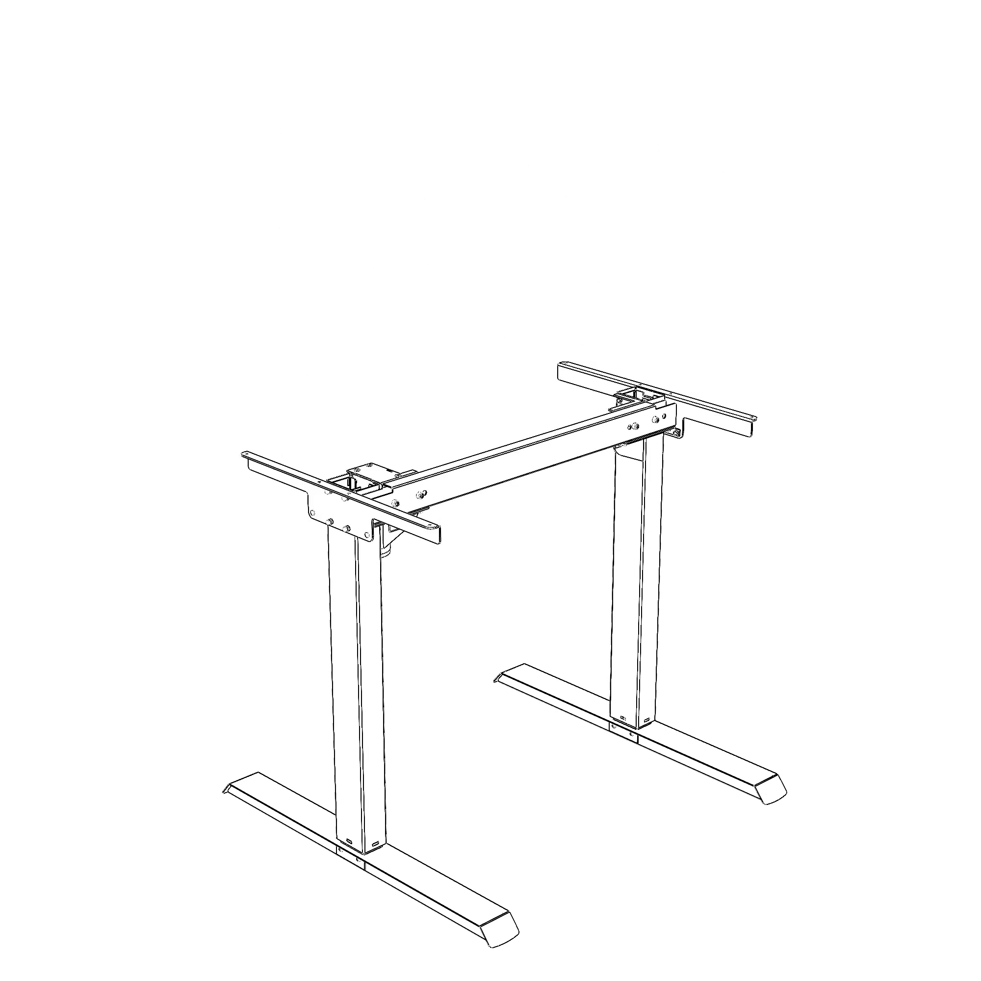 Hæve-/sænkestel| Bredde 072 cm | Hvid