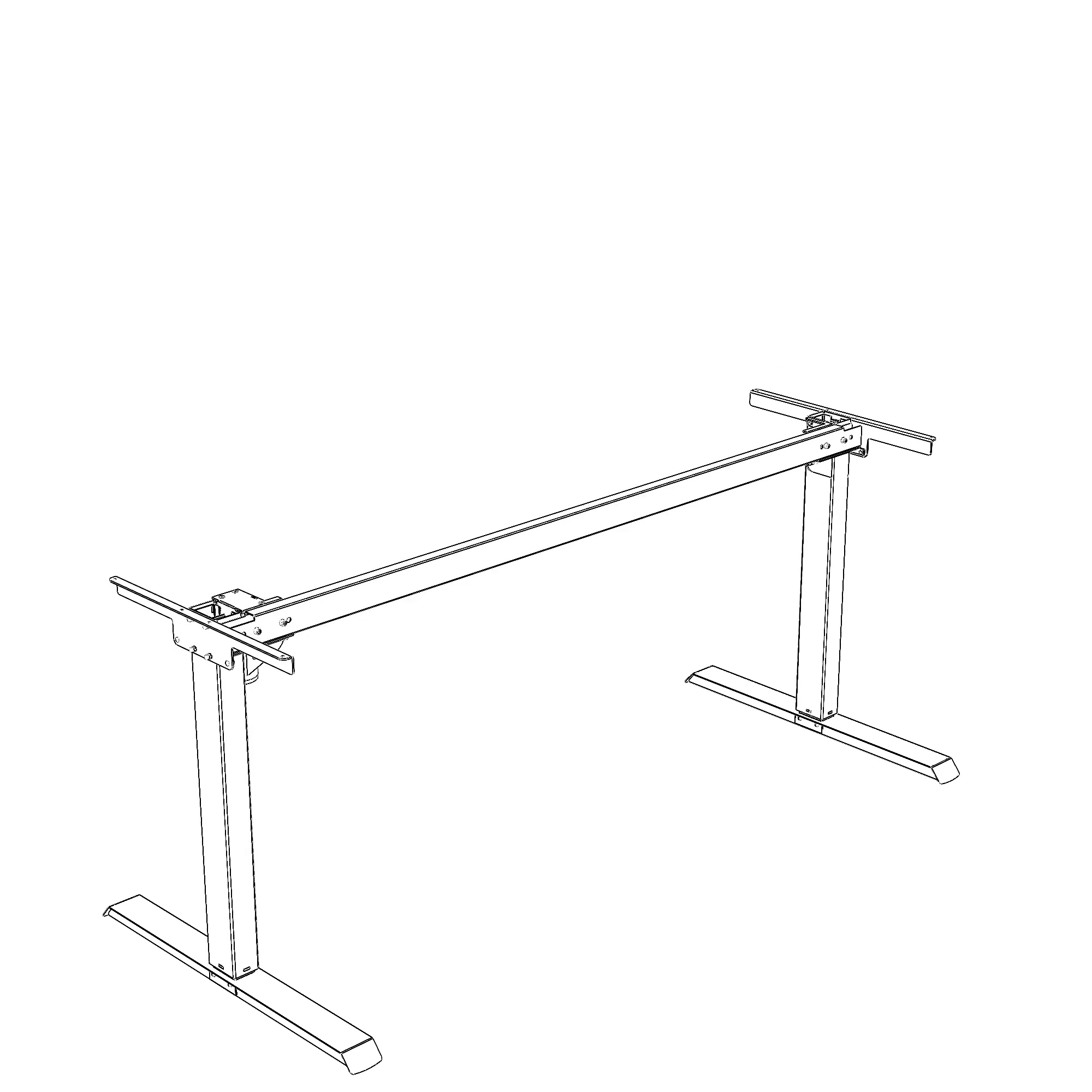 Hæve-/sænkestel| Bredde 152 cm | Hvid
