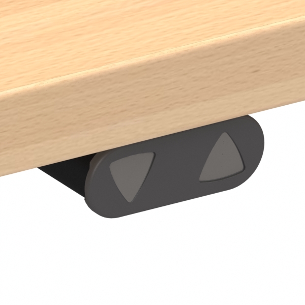Hæve-/sænkebord | 180x180 cm | Bøg med hvidt stel