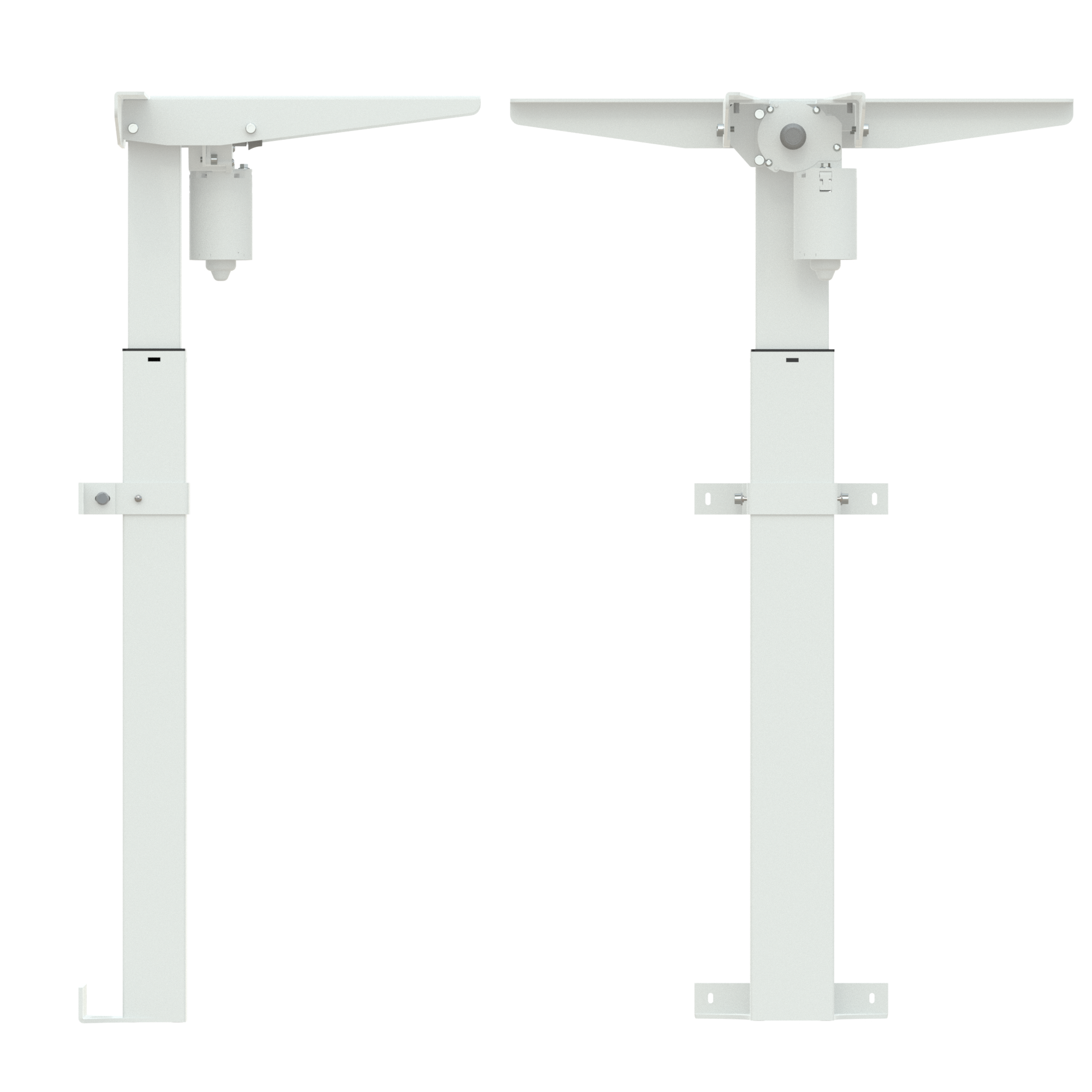 Hæve-/sænkestel | Bredde 54 cm | Hvid