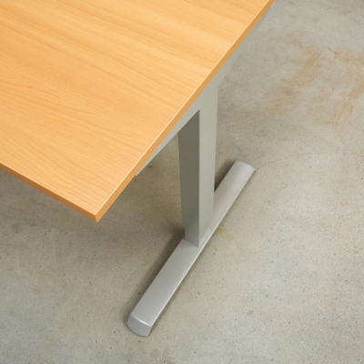Hæve-/sænkebord | 160x80 cm | Bøg med sølv stel